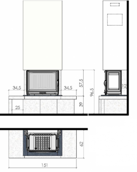 Каминная облицовка CHAZELLES SOLO CS44-foto2