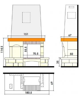 Каминная облицовка CHAZELLES SOLO CS18-foto2
