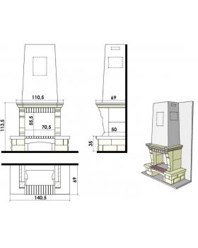 Каминная облицовка CHAZELLES SOLO CS16-foto2