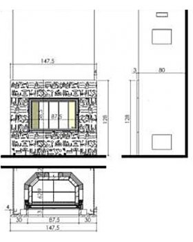 Каминная облицовка CHAZELLES Ramses Black-foto2