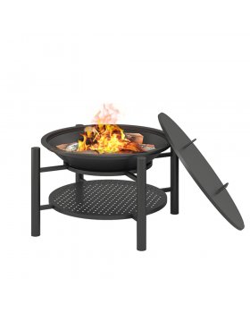 Чугунная Костровая чаша Fantastic Ø 700 Люкс (чаша+ подставка люкс + крышка)