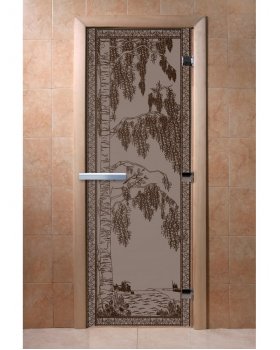 Дверь Березка графит матовый