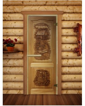 Дверь для бани русская баня-01