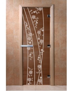 Дверь Весна цветы бронза