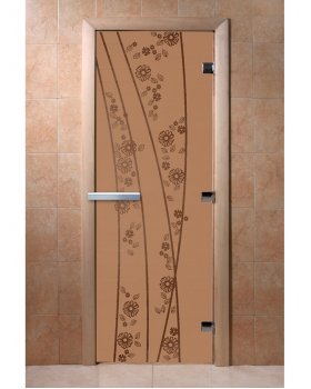 Дверь Весна цветы бронза матовая