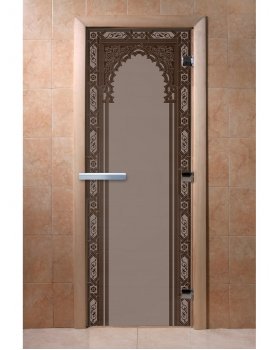 Дверь Восточная арка графит матовый