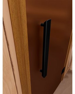 Стеклянная дверь для сауны и бани Фаворит BLACK бронза матовая-foto4