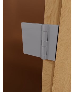 Стеклянная дверь для сауны и бани Фаворит бронза матовая-foto2