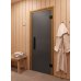Стеклянная дверь для бани и сауны Фаворит BLACK графит матовый
