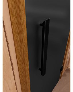 Стеклянная дверь для сауны и бани Фаворит BLACK графит матовый-foto3