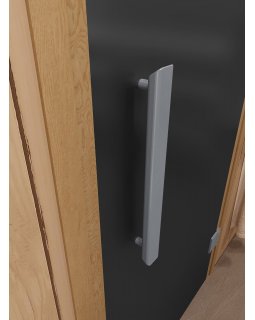 Стеклянная дверь для сауны и бани Фаворит графит матовый-foto4