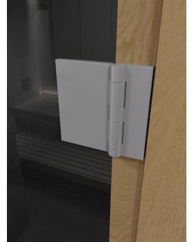 Стеклянная дверь для сауны и бани Фаворит графит прозрачный-foto3