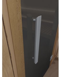 Стеклянная дверь для сауны и бани Фаворит графит прозрачный-foto4