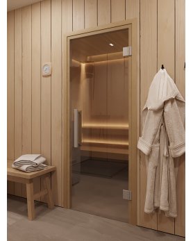 Стеклянная дверь для сауны и бани Фаворит прозрачное бесцветное-foto2