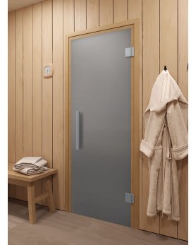 Стеклянная дверь для сауны и бани Фаворит сатин