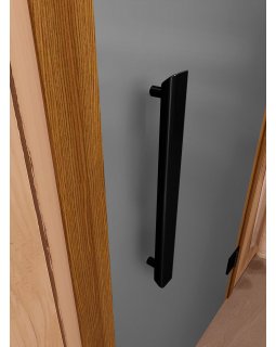 Стеклянная дверь для сауны и бани Фаворит BLACK сатин-foto4