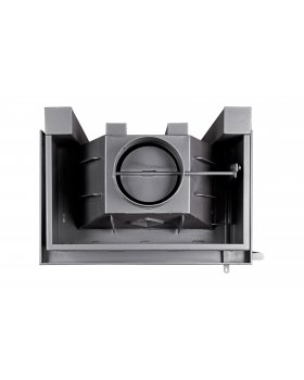 Каминная топка Экокамин АЛЬФА 700 три стекла черный шамот подовая-foto7