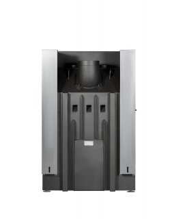 Каминная топка Экокамин ДЕЛЬТА 1000 BV три стекла принтинг черный шамот, вертикальная ламель-foto5