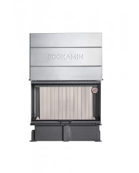 Каминная топка Экокамин ДЕЛЬТА 1000 V три стекла принтинг, вертикальная ламель-foto2