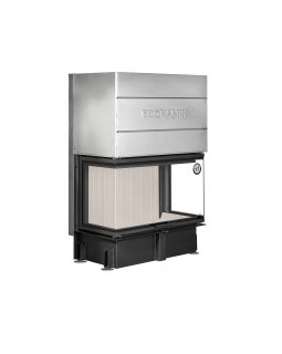 Каминная топка Экокамин ДЕЛЬТА 1000 V три стекла принтинг, вертикальная ламель-foto3