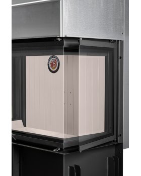 Каминная топка Экокамин ДЕЛЬТА 1000 V три стекла принтинг, вертикальная ламель-foto7