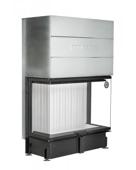 Каминная топка Экокамин ДЕЛЬТА 1200х800х450 P три стекла подовая-foto3