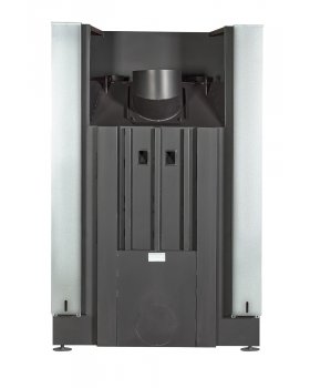 Каминная топка Экокамин ДЕЛЬТА 1200х800х450 PB три стекла подовая черный шамот-foto5