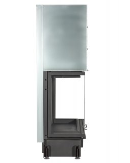 Каминная топка Экокамин ДЕЛЬТА 1200х800х450 PB три стекла подовая черный шамот-foto4