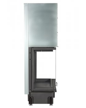 Каминная топка Экокамин ДЕЛЬТА 1200х800х450 PB три стекла подовая черный шамот-foto4