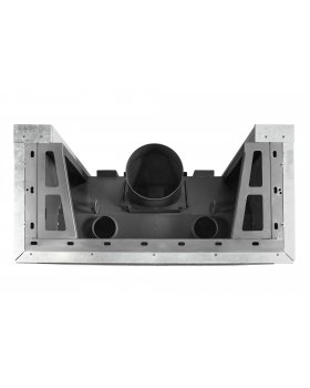 Каминная топка Экокамин ДЕЛЬТА 1200х800х450 PB три стекла подовая черный шамот-foto7