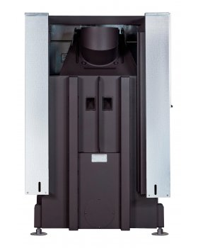 Каминная топка Экокамин ДЕЛЬТА 800 LPB два стекла левая принтинг подовое горение черный шамот-foto5