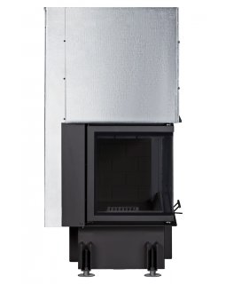 Каминная топка Экокамин ДЕЛЬТА 800 LPB два стекла левая принтинг подовое горение черный шамот-foto6