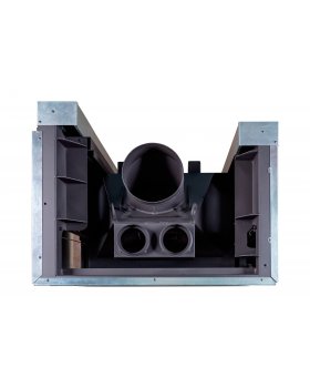 Каминная топка Экокамин ДЕЛЬТА 800 LPB два стекла левая принтинг подовое горение черный шамот-foto7