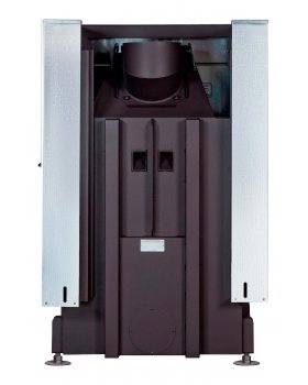 Каминная топка Экокамин ДЕЛЬТА 800 RPB два стекла правая принтинг подовое горение черный шамот-foto5