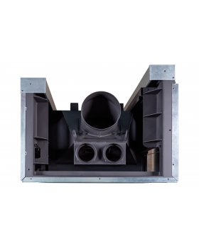 Каминная топка Экокамин ДЕЛЬТА 800 RPB два стекла правая принтинг подовое горение черный шамот-foto7