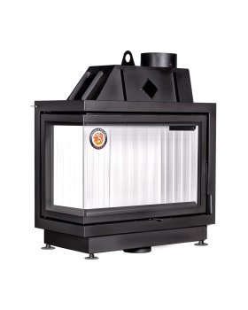 Каминная топка Экокамин Альфа 800 L два стекла левая