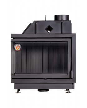 Каминная топка Экокамин Альфа 800 LB два стекла левая черный шамот-foto2