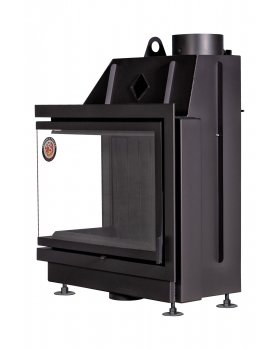 Каминная топка Экокамин Альфа 800 LB два стекла левая черный шамот-foto3