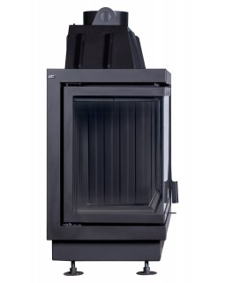 Каминная топка Экокамин Альфа 800 LB два стекла левая черный шамот-foto4