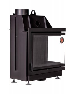 Каминная топка Экокамин Альфа 800 RB два стекла правая черный шамот-foto10
