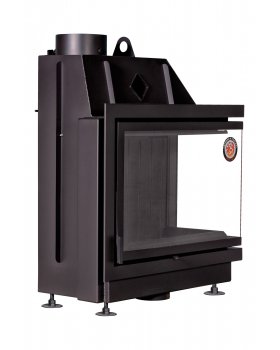 Каминная топка Экокамин Альфа 800 RB два стекла правая черный шамот-foto10