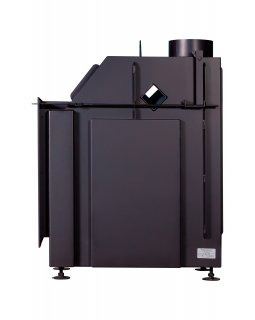 Каминная топка Экокамин Альфа 800 RB два стекла правая черный шамот-foto8