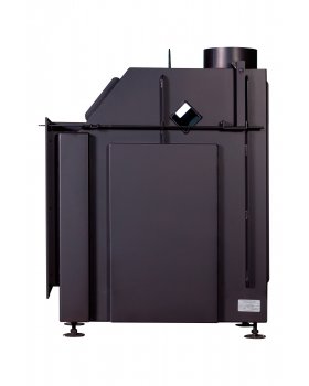 Каминная топка Экокамин Альфа 800 RB два стекла правая черный шамот-foto8