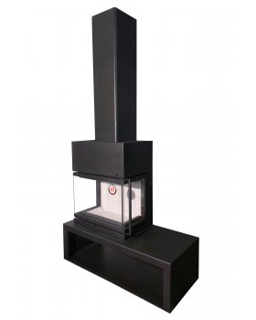 Камин МАДРИД на дровнике Гигант слева подовый