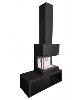 Камин МАДРИД на дровнике Гигант справа подовый