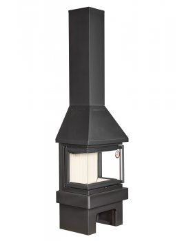 Камин ПРАГА три стекла NEW черный-foto8