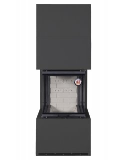 Камин РОДОС 900 ЧЕРНЫЙ, шамот белый-foto2