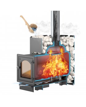 Чугунная печь для бани ЭТНА Стандарт 24 (ДТ-4С) б/в-foto3