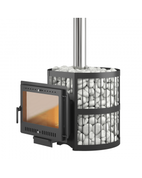 Чугунная печь для бани ЭТНА 24 (Панорама) "М" Стандарт