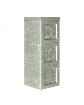 Облицовка дымохода Талькохлорит, Резная 1 (280х280х750 S-50)